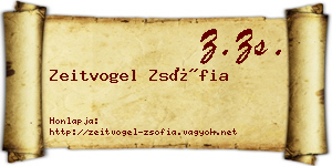 Zeitvogel Zsófia névjegykártya